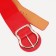 Women's belt, width 8 cm, elastic band, metal buckle, red color