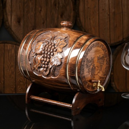 Barrel for drinks, dark, beech, 5 l, Armenia