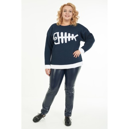 Female jumper, size 52, blue color-10