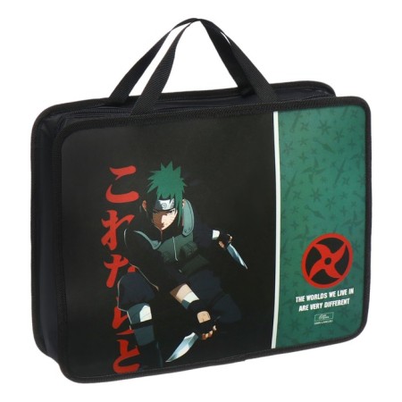 Folder with A4 handles, 330 x 260 x 75 mm, plastic, pens, Calligrata "Anime Fighter"-1