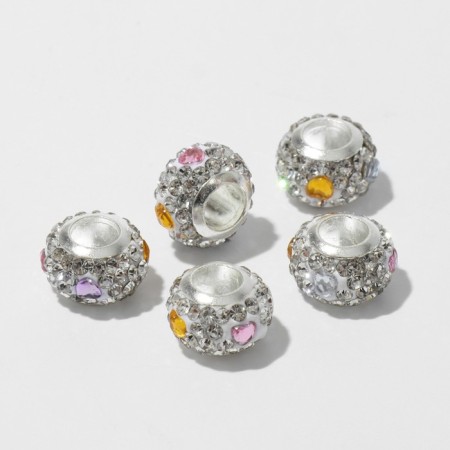 Bead "heart Shambhala", color mix-1