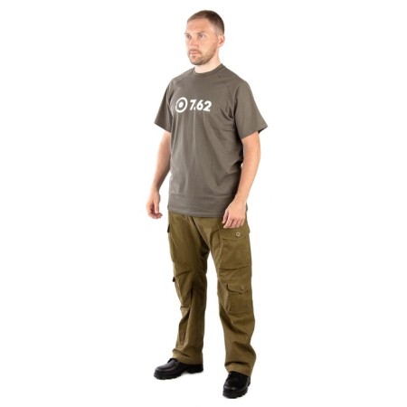 T-shirt 7.62 LOGO, cotton, olive, rs XS-3