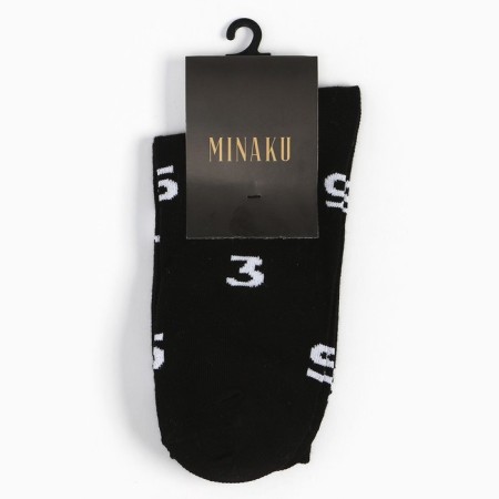 Women's socks minku "numbers" color Black, rr 38-39 (25 cm)-3