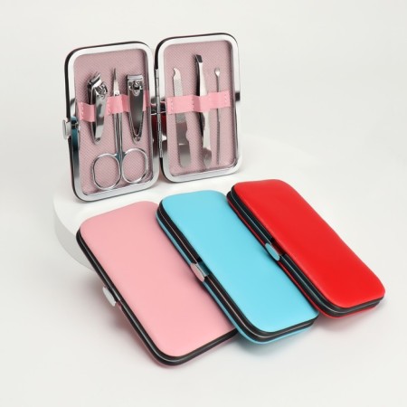 Manicure set, 6 items, in case, color mix