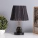 Table lamp "Claudia" 1x40W E27 1x5W LED Black/Transparent 21x21x34cm