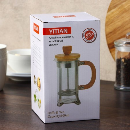 Know -hand teapot - press on the legs "metallic", 600 ml-2
