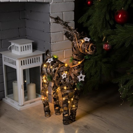 LED figure "Wicker Deer" 44 × 65 × 15 cm, metal, textiles, AAX2 batteries (not in the kit), glow warm white-2