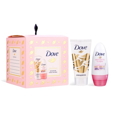 Gift kit Women's Dove "With Love for You": hand cream, 50 ml + deodorant, 50 ml