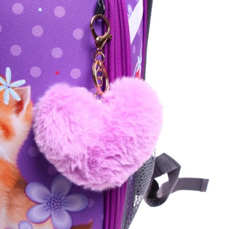 School backpack 38 x 30 x 16 cm, ergonomic back, Stavia "Red cat"-9