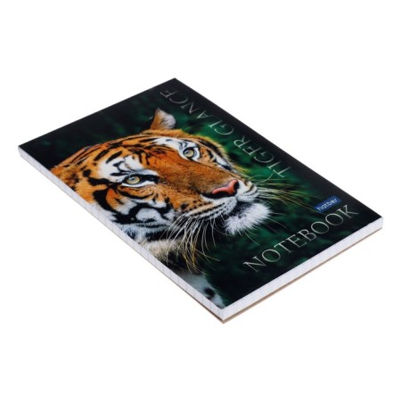 Notepad A6, 40 sheets on the glue "Tiger's look", covered covered paper, glossy lamination, a cage block 80 g/m2-2
