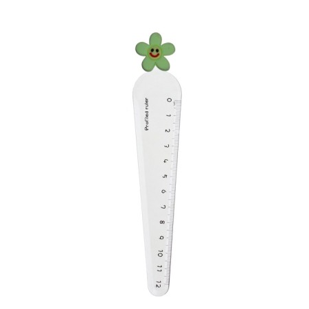 Ruler 12 cm "Flower", plastic, MICC-3