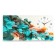 Carting clock is wall, interior, on canvas, silent "smoke", 50 x 100 cm