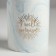 Ceramic glass with embossing, I Will Survive, 8 x 9.5 cm