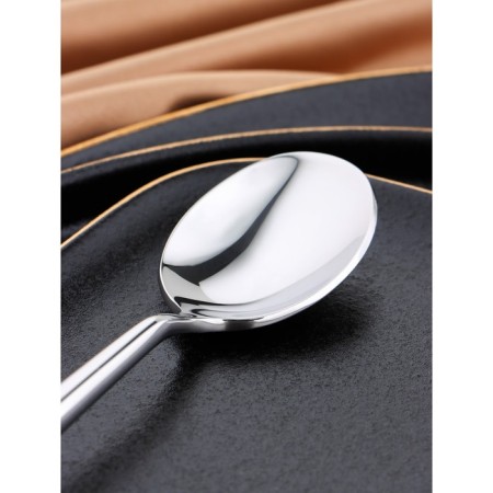 A dessert spoon made of stainless steel “Tornbury”, length 18 cm, thickness 6 mm, silver color-1