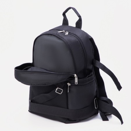 Male backpack on a zipper, 5 outer pockets, ZFTS, Black Color-5