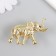 Pen for the casket metal "Indian elephant" gold 3.3x5.8 cm