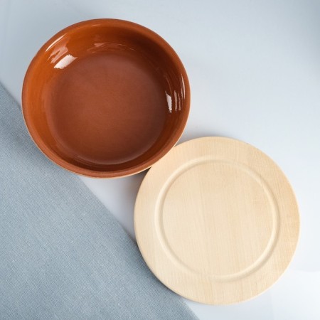 Set for the junction "Vyatka No. 3" (3 containers / 1l. + 3 wooden covers), beige-3