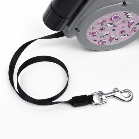 Roulette with a lantern and a compartment for packages 5 m, max = 50 kg, gray-2
