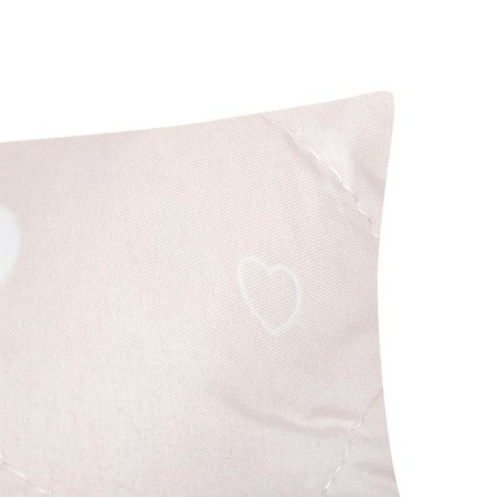 Decorative Etheel Pillow "Beige Hearts", 40x60cm, 100% polyester, microfiber-1