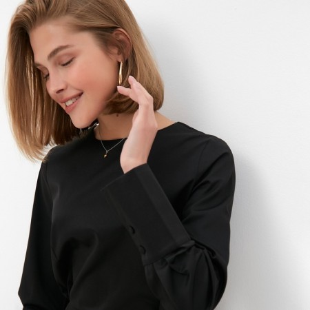 Women's dress Minaku: Silk pleasure Black color, rr 44-3