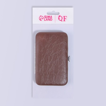 The manicure set of "reptile", 8 objects, in a case, brown color-7