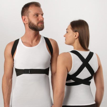 Massner-fixer for posture, Velcro, size XL, black color-1