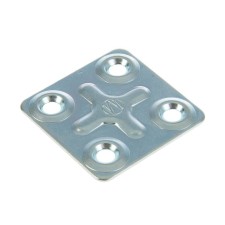 The plate is mounted, galvanized, 37 x 37 x 1.2 mm