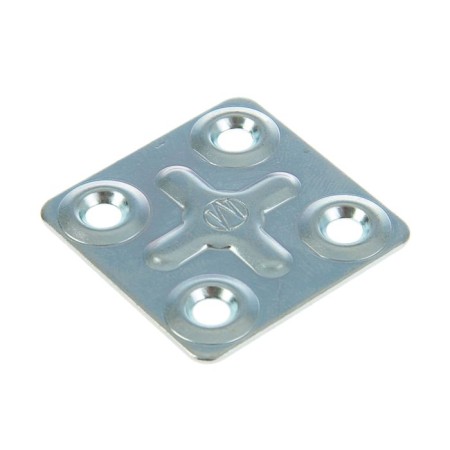 The plate is mounted, galvanized, 37 x 37 x 1.2 mm