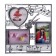 Photo frame plastic in 3 photos 10x15, 13x13 cm "Violin and notes" silver 34x32 cm
