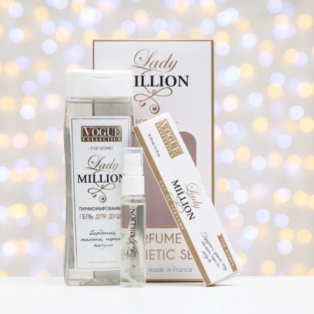 Gift set women Lady Million, shower gel 250 ml, perfumery water 30 ml