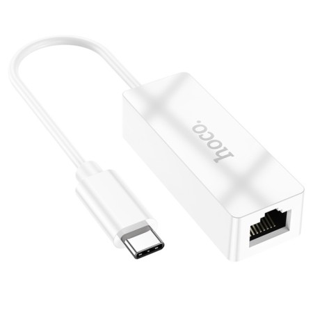 Adapter Hoco UA22, Type -C - Ethernet (100 MB), 15 cm, white-4