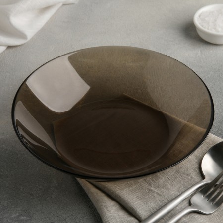 Deep glass Ambiente. Eclipse, d = 20.8 cm, brown color