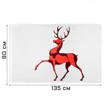 The flag of the city of Nizhny Novgorod, 90 x 135 cm, polyester silk, without a pole