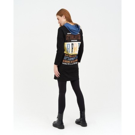 Feminine sweatshirt, black color/indigo size 46-1