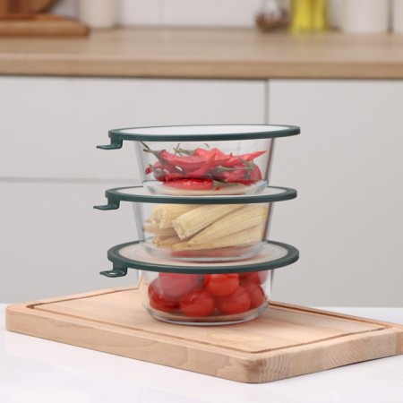Vacuum lid for utensils shade, d = 16 cm, green color-7