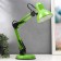 Desktop lamp E27, h = 55 cm, hinge, on a stand (220V) Green Risalux