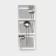 Griten cutlery tray, with silicone insert, 3 sections, 39 × 15 × 5 cm, white color