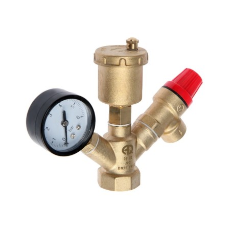 Aqualink security group, for heating boilers, 1 ", 3 bar, compact