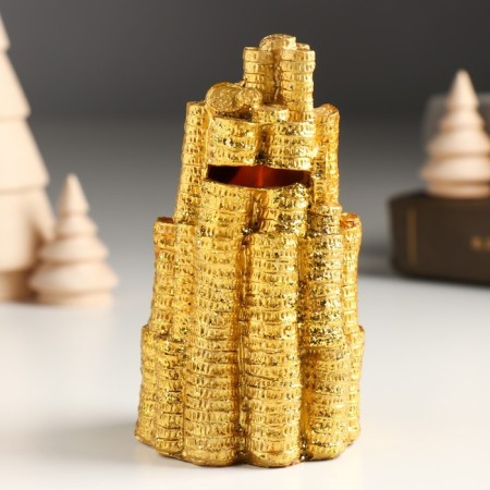 Piglite Polystone "Dragon and a slide of gold coins" 7.8x6.3x10.8 cm-2