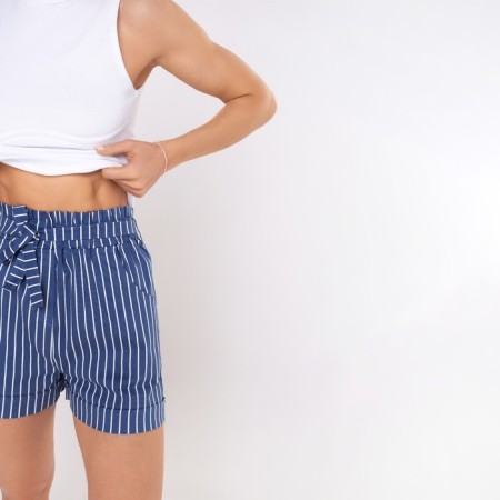 Women's shorts everyday, blue color, size 48-2