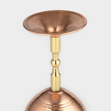 Copper glass, 250 ml, d = 7.5 cm, h = 15 cm, minting, brass leg, 1 variety-3