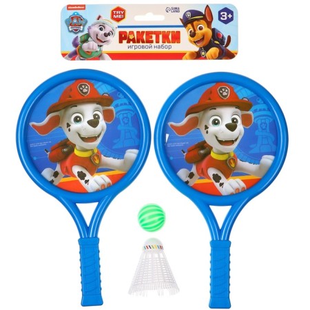 Set of playing "puppy patrol", rackets, a wax and a ball-2