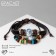 Bracelet Leather "mood" beads on threads, brown color, d = 8 cm