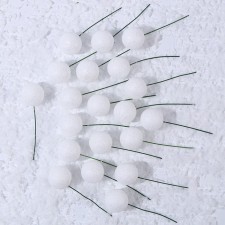 Figure for crafts and decor on the “ball” wire, set of 20 pcs., Size 1 pc. - 2.5 × 7 cm, white color