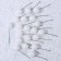 Figure for crafts and decor on the “ball” wire, set of 20 pcs., Size 1 pc. - 2.5 × 7 cm, white color