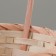Set of wicker baskets, D16x10/31 cm, D19x10/32 cm, d21x11/36 cm, 3 pcs, peach, bamboo