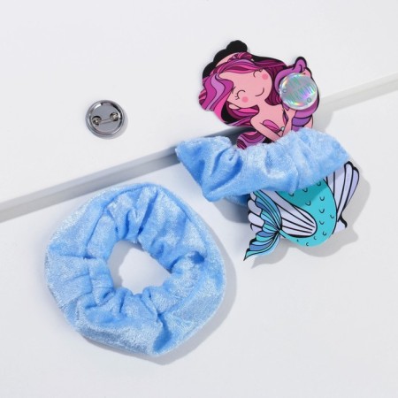 Hair gum and velvet icon, mermaid