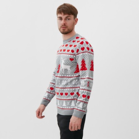 Knitted jumper KAFTAN "New Year" size 54, gray-5