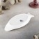 Porcelain dish for fish Wilmax, 22 × 10.5 cm, white color