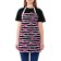 Apron kitchen with a photo print "Hearts and strips", adjustable, size OS